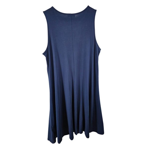 Quince Navy Tencel Jersey Mini Swing Dress Large NWT - Picture 6 of 6